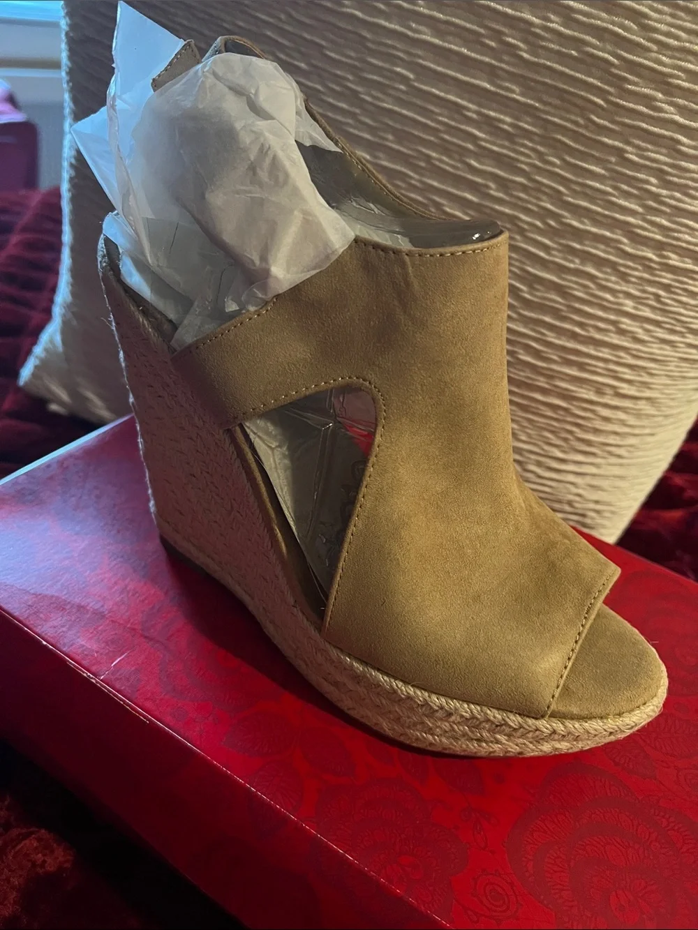 Carlos Santana Malor Wedge in Brûlée Sz 8 NEW
